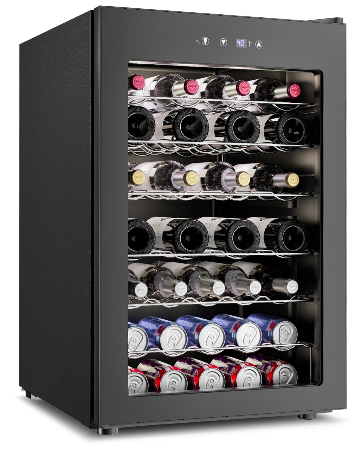 Wine Beer Fridge Small - 4.5 Cu.Ft Wine Cooler Refrigerator -