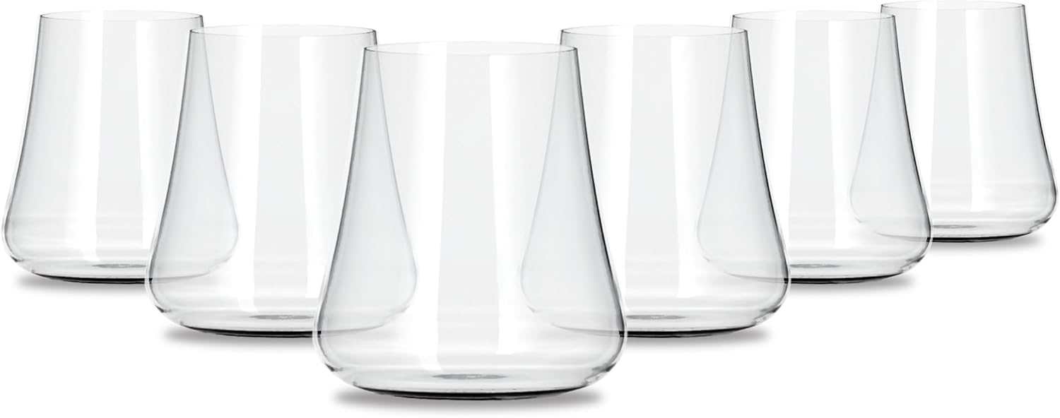 Wine Beer The Whiskey - Stemless Crystal Wine Glasses Set of