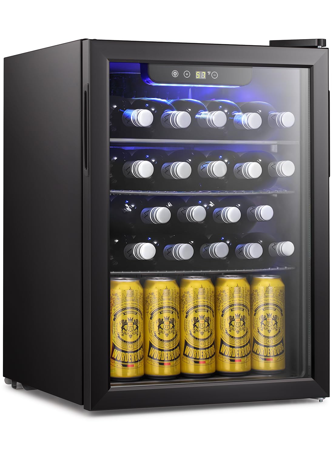 Wine Beer Fridge Small - 16 Bottle Wine Cooler/Cabinet Beverage Refrigerator
