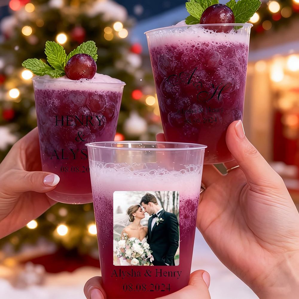Custom Photo Name Wedding Plas - Wine In Beer Name incelemesi ve fiyatı