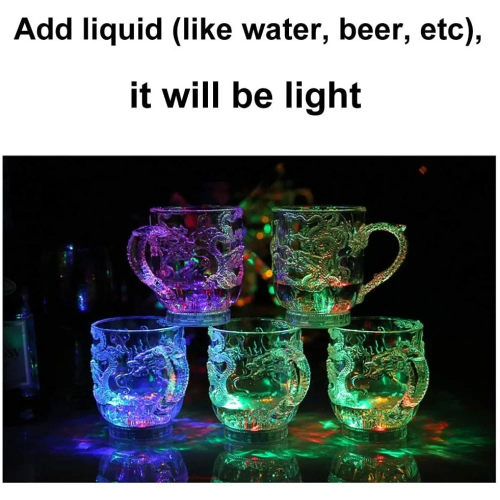 1pcs Color-Changing Luminous L - Wine Beer Coffee incelemesi ve fiyatı