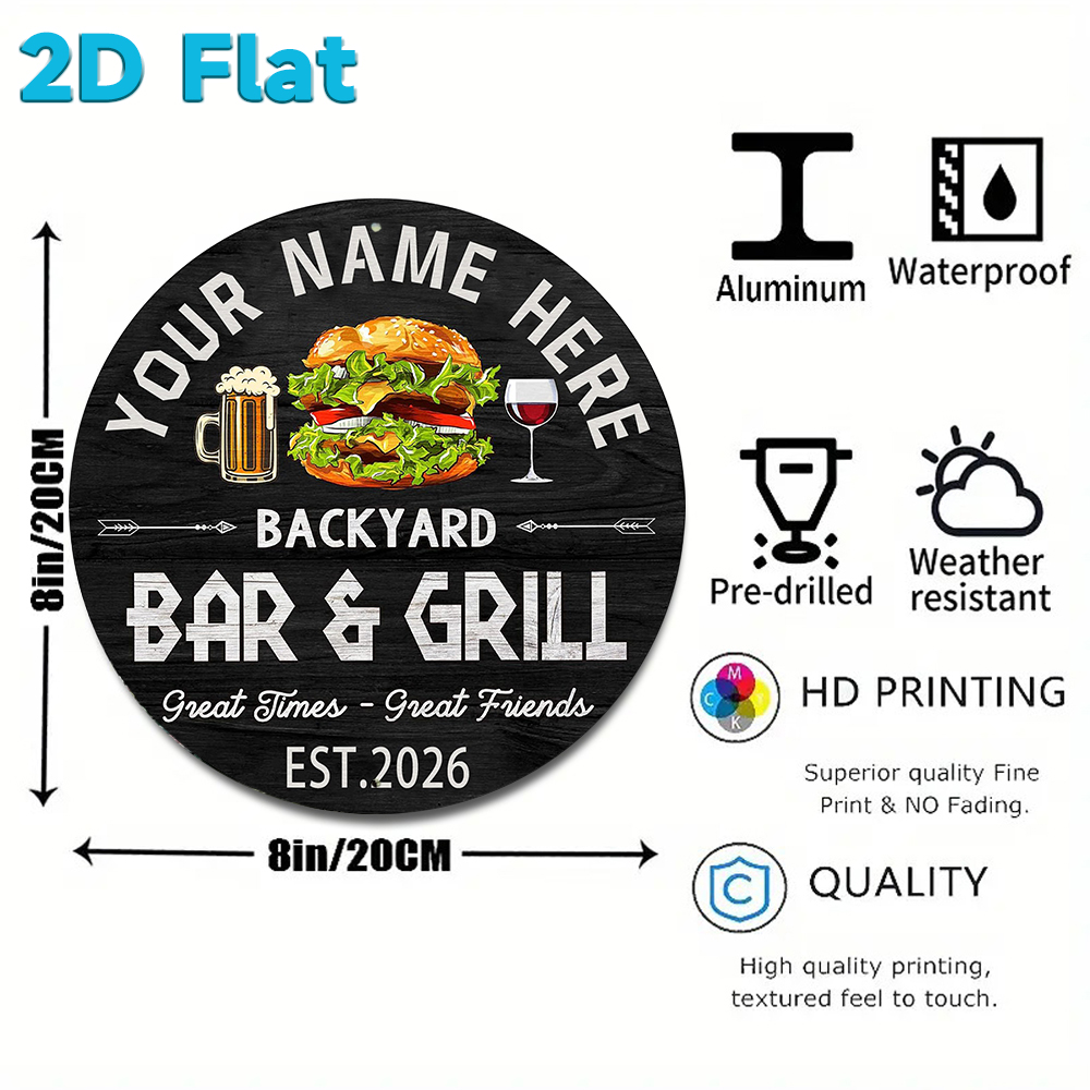 Custom Name & Year Backyard Ba - Wine In Beer Name incelemesi ve fiyatı