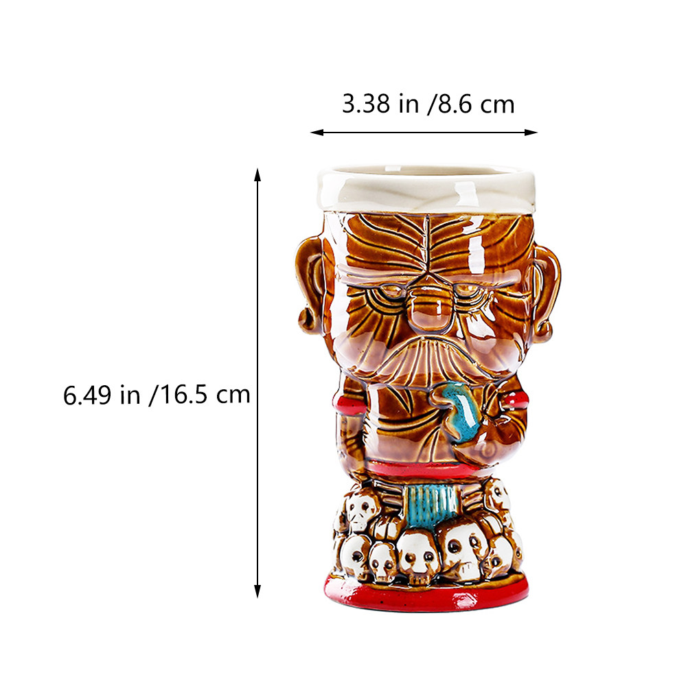 1Pcs Ceramic Totem Wine Cup La - Wine Beer The Whiskey incelemesi ve fiyatı