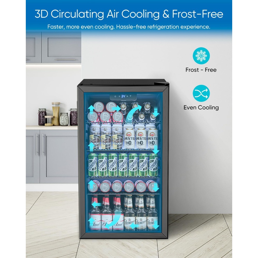 US Shipping Mini Fridge 3.2 Cu - Wine Beer Fridge Small incelemesi ve fiyatı