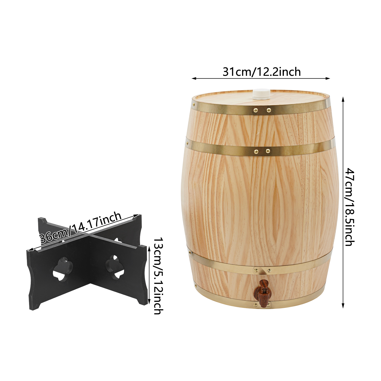 Wood Color Wine Barrel, 30L/7. - Wine Beer The Whiskey incelemesi ve fiyatı