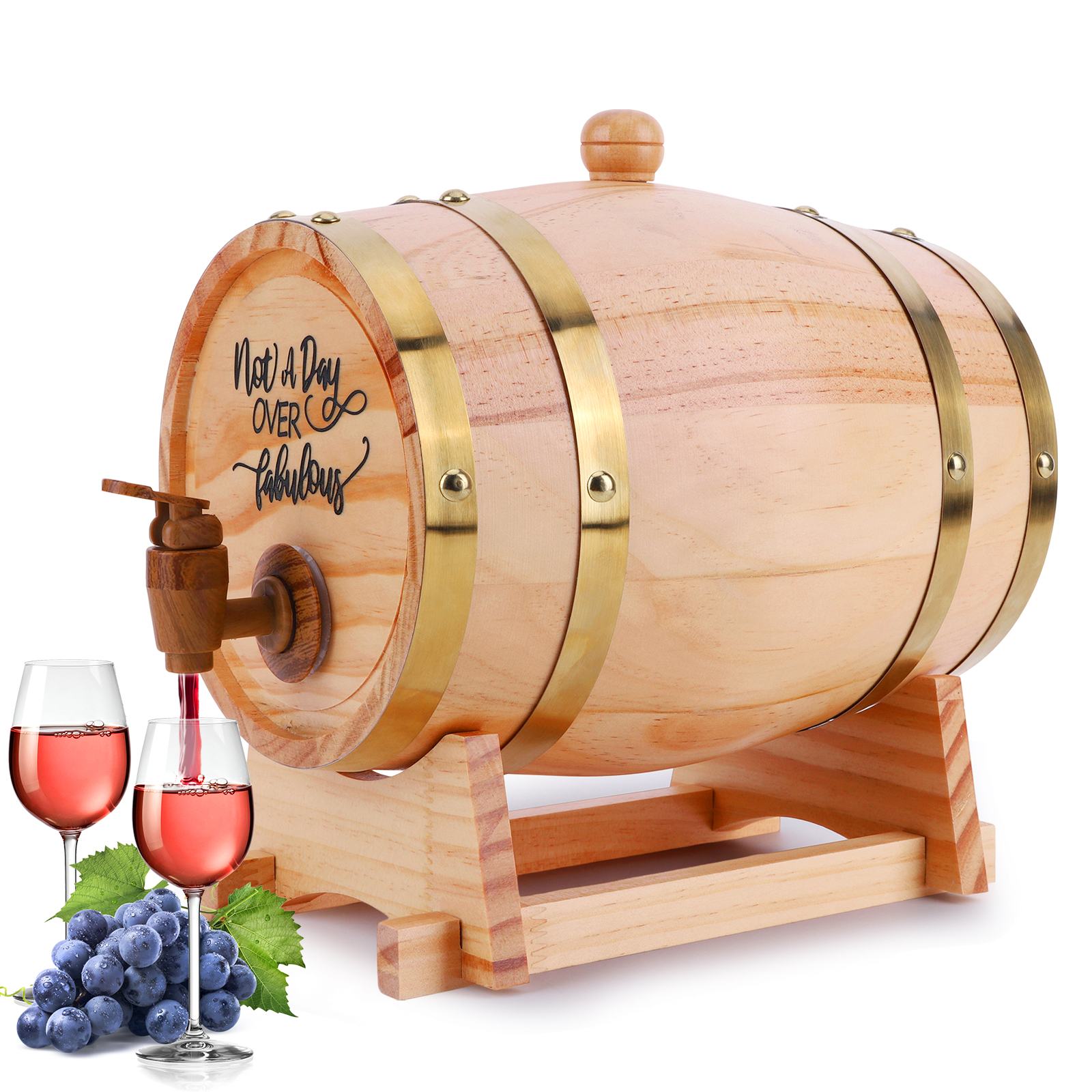 3L Wine Barrel with Stand Bung - Wine Beer Tequila incelemesi ve fiyatı