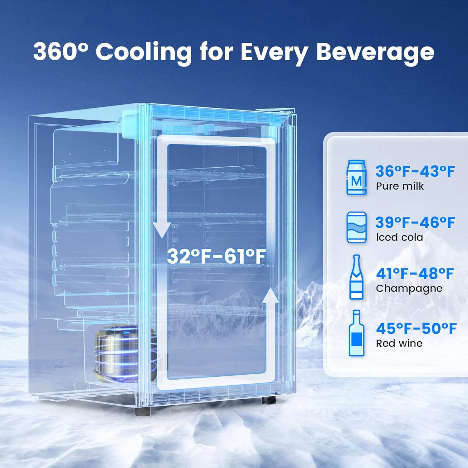 4.5 Cu.Ft Beverage Refrigerato - Wine Beer Fridge Small incelemesi ve fiyatı