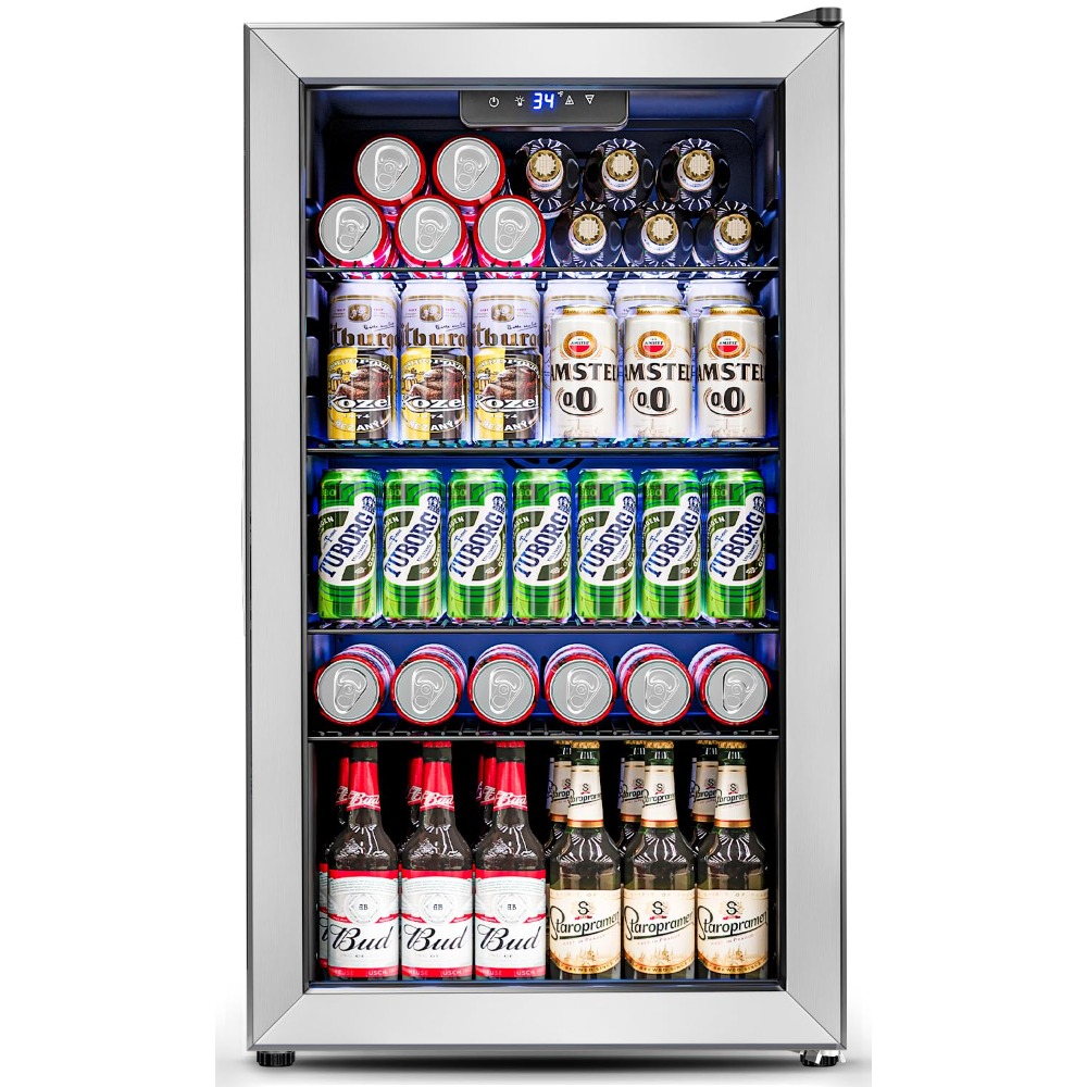 3.2 Cu.Ft Mini Fridge with Gla - Wine Beer Fridge Small incelemesi ve fiyatı