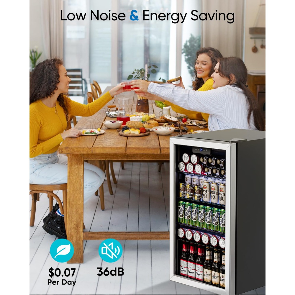 3.2 Cu.Ft Mini Fridge with Gla - Wine Beer Fridge Small incelemesi ve fiyatı