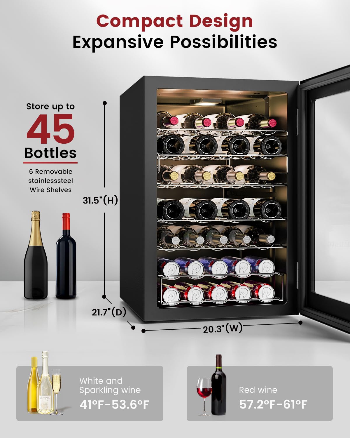 4.5 Cu.Ft Wine Cooler Refriger - Wine Beer Fridge Small incelemesi ve fiyatı