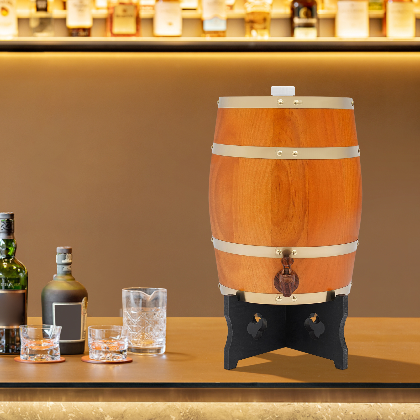 Beige-yellow Wine Barrel, Vert - Wine Beer The Whiskey incelemesi ve fiyatı