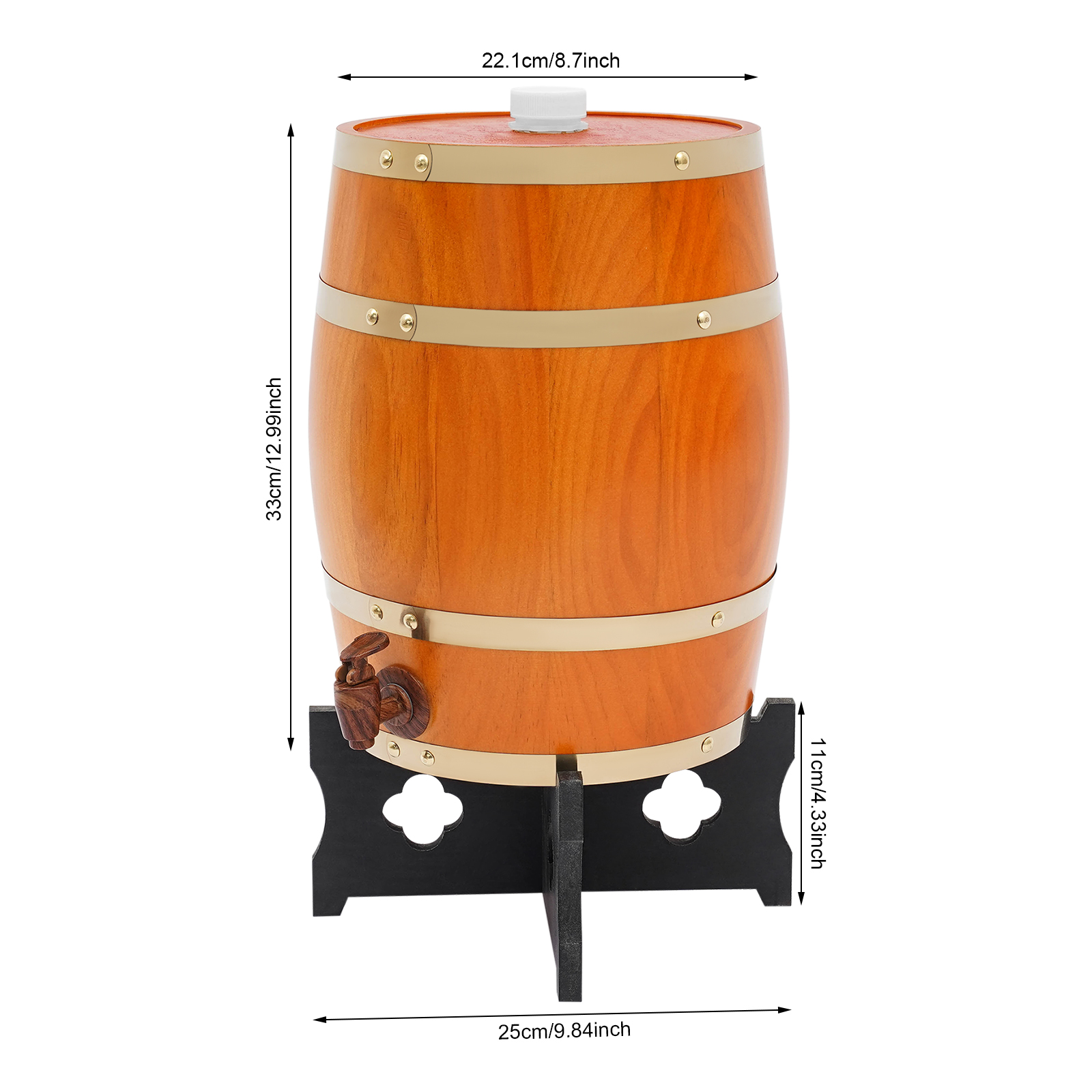 Beige-yellow Wine Barrel, Vert - Wine Beer The Whiskey incelemesi ve fiyatı