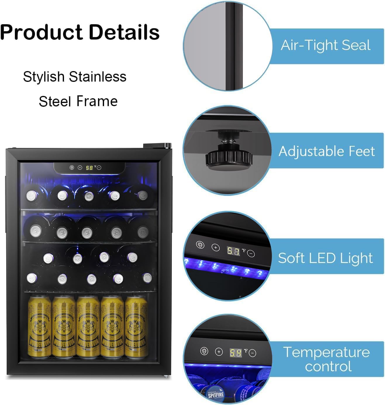 16 Bottle Wine Cooler/Cabinet  - Wine Beer Fridge Small incelemesi ve fiyatı