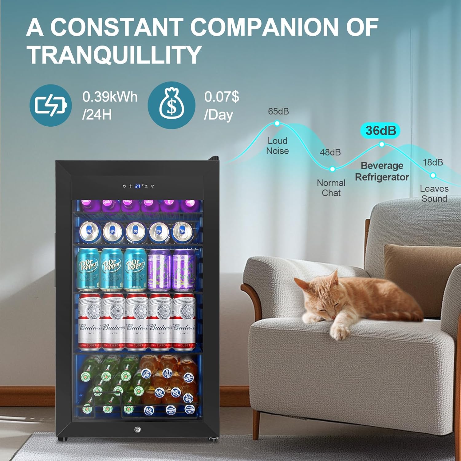 128 Cans Beverage Refrigerator - Wine Beer Fridge Small incelemesi ve fiyatı
